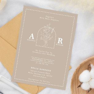 Invitación a la boda de arco minimalista