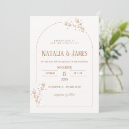 Invitación a la boda de arco minimalista con Acc f
