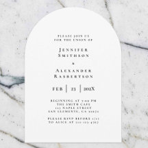 Invitación a la boda de Arco Moderno