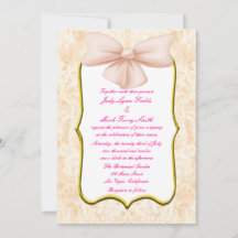 Invitación a la boda de arco rosado