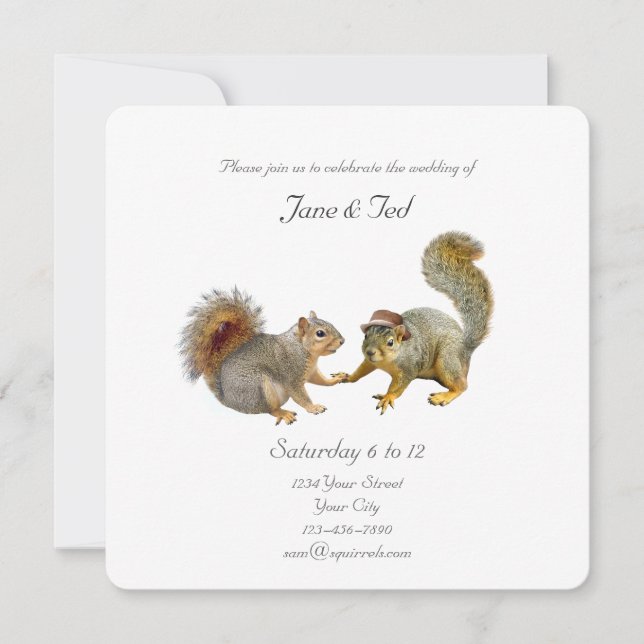 Invitación a la boda de ardillas (Anverso)