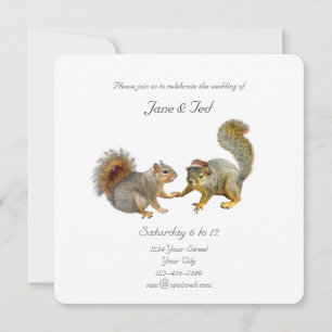 Invitación a la boda de ardillas