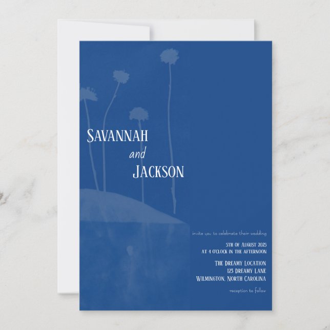 Invitación a la boda de Art Blue (Anverso)