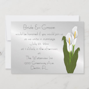 Invitación a la boda de Art Deco Calla Lily