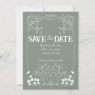 Invitación a la boda de Art Nouveau