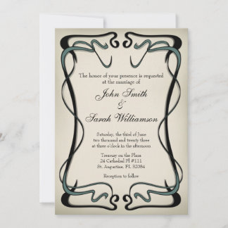 Invitación a la boda de Art Nouveau