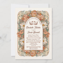 Invitación a la boda de Art Nouveau