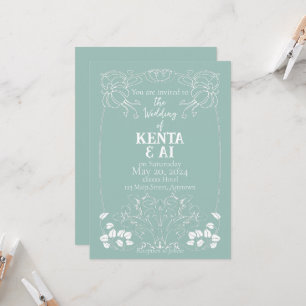 Invitación a la boda de Art Nouveau