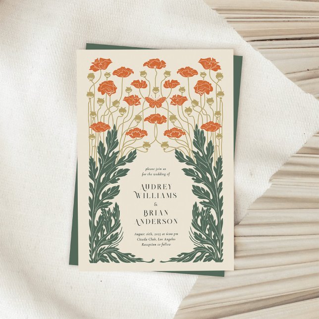 Invitación a la boda de Art Nouveau vintage (Subido por el creador)