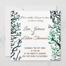 Invitación a la boda de arte botánico