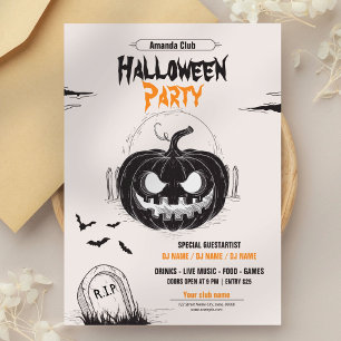 Invitación a la boda de arte de la línea floral mi