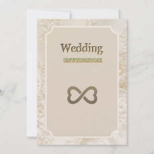 Invitación a la boda de arte floral real