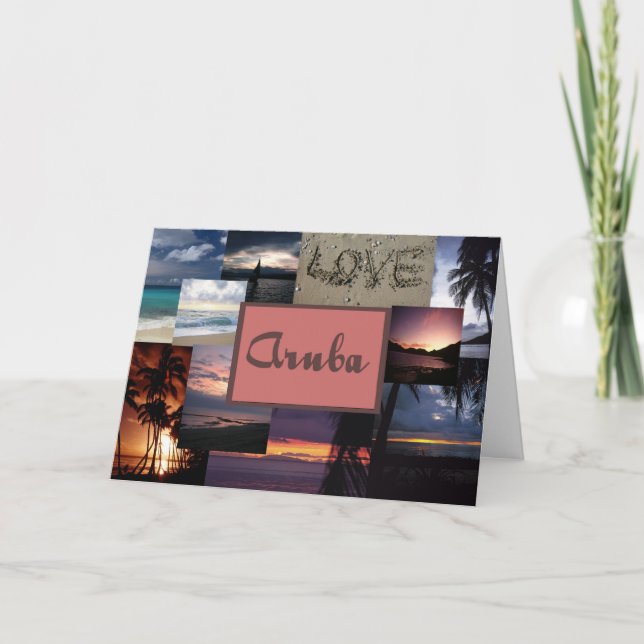 Invitación a la boda de Aruba (Anverso)