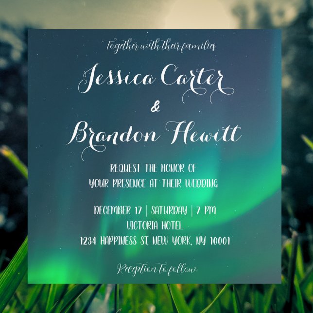 Invitación a la boda de Aurora Borealis (Subido por el creador)