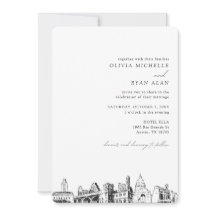 Invitación a la boda de Austin Skyline Destination