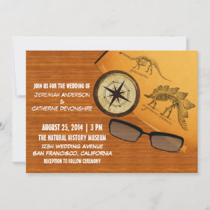 Invitación a la boda de aventura de dinosaurios