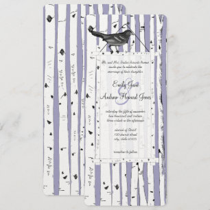 Invitación a la boda de aves de la vieja viga del 