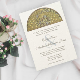 Invitación a la boda de aves pastorales de estilo 