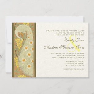 Invitación a la boda de aves pastorales de estilo 