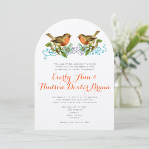 Invitación a la boda de aves vitícolas de Apple Aq