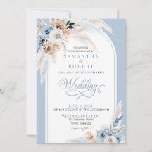 Invitación a la boda de Azure & Gold Harmony
