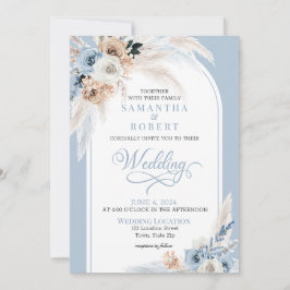Invitación a la boda de Azure & Gold Harmony