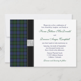 Invitación a la boda de Baird Tartan
