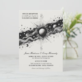 Invitación a la boda de banda celestial