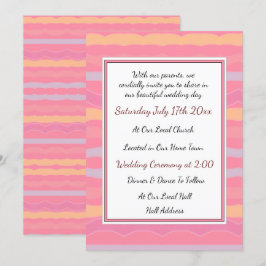 Invitación a la boda de bandas de pastel