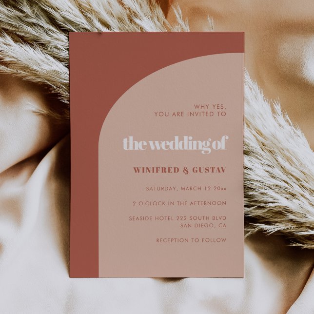 invitación a la boda de barach terracota arch de m (Subido por el creador)