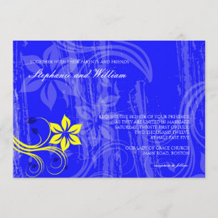 Invitación a la Boda de Barco Azul y Amarillo