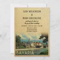 Invitación a la boda de Baviera Alemania Bad Tolz 