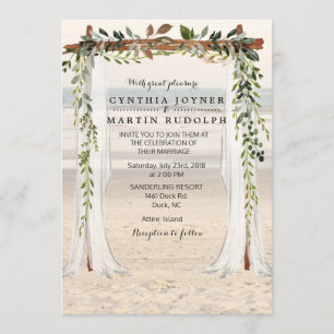 Invitación a la boda de Beach Arbor