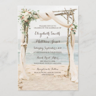 Invitación a la boda de Beach Arbor