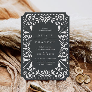 Invitación a la boda de Beaux Arts   Carbón