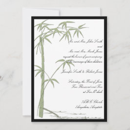 Invitación a la boda de belleza de bambú