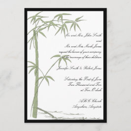 Invitación a la boda de belleza de bambú