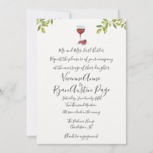 Invitación a la boda de Benvenuti Italia