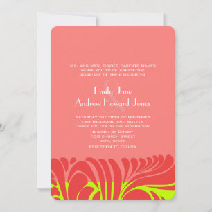 Invitación a la boda de Berry Lime Delight Swirl