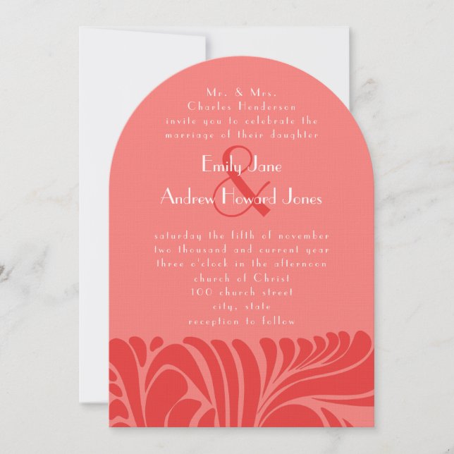 Invitación a la boda de Berry Lime Delight Swirl (Anverso)
