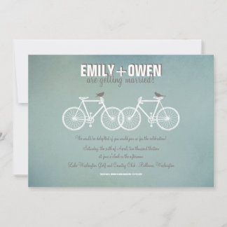 Invitación a la boda de bicicletas