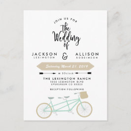 Invitación a la boda de Bicycle Duo