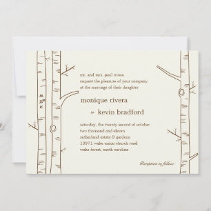 Invitación a la boda de Birch Trees - Esbozo