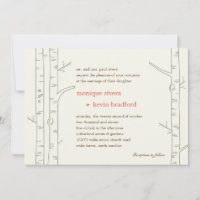 Invitación a la boda de Birch Trees - Personalizad
