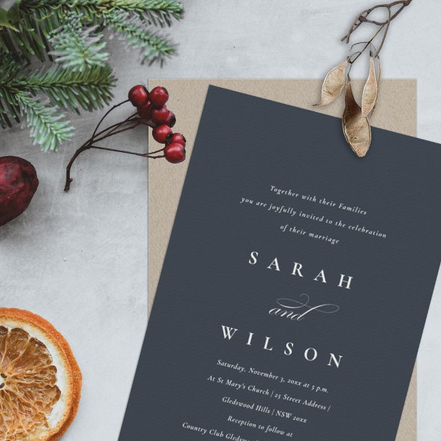 Invitación a la boda de Black Kraft de la marina c (Subido por el creador)