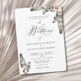 Invitación a la boda de Black Palm Romance