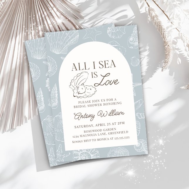 Invitación a la boda de Blue All I Sea Is Love (Subido por el creador)