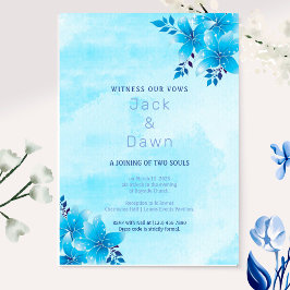 Invitación a la boda de Blue Lily