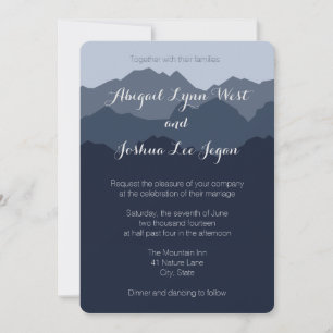 Invitación a la boda de Blue Mountain