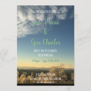 Invitación a la boda de Blue Ridge